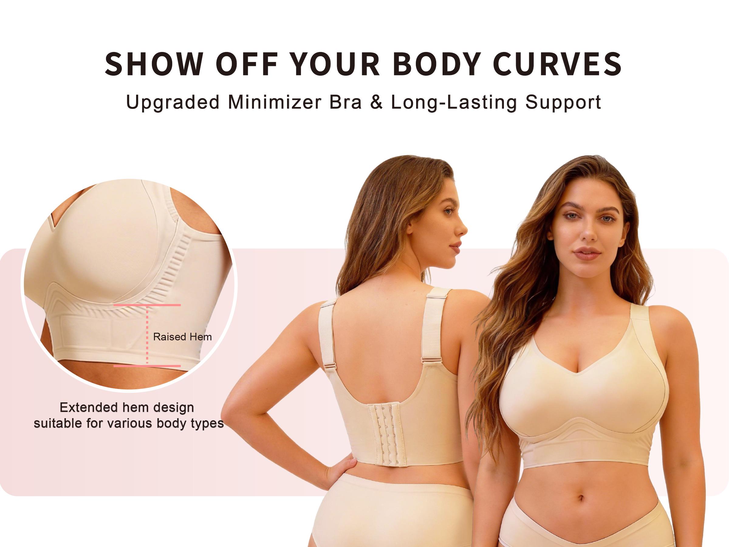 Soft Intention Plus Size Back Fat Smoothing Jelly Bra, Everyday, Seamless, Push Up Soft Intention Plus Size Back Fat Smoothing Jelly Bra, Everyday, Seamless, Push Up