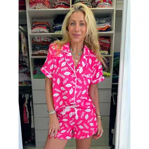 Hugs and Kisses Ruffle Pajama Set