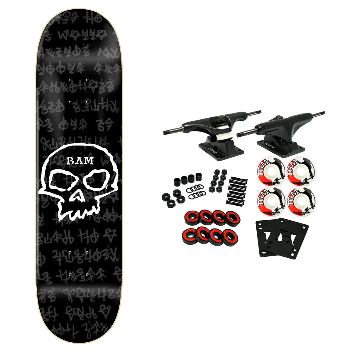 Zero Skateboard Complete Bam Margera 3 Stigoi Skull 8.25" x 31.9"