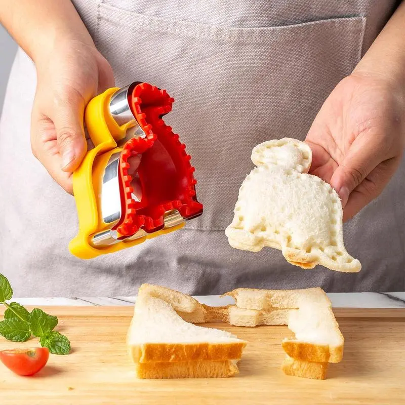 Dinosaur Shape Bread Cutter Mold, DIY Stainless Steel Sandwich Cutter Sealer, Sandwich Maker Mold, Bakeware, Utensils, Kitchen Accessories