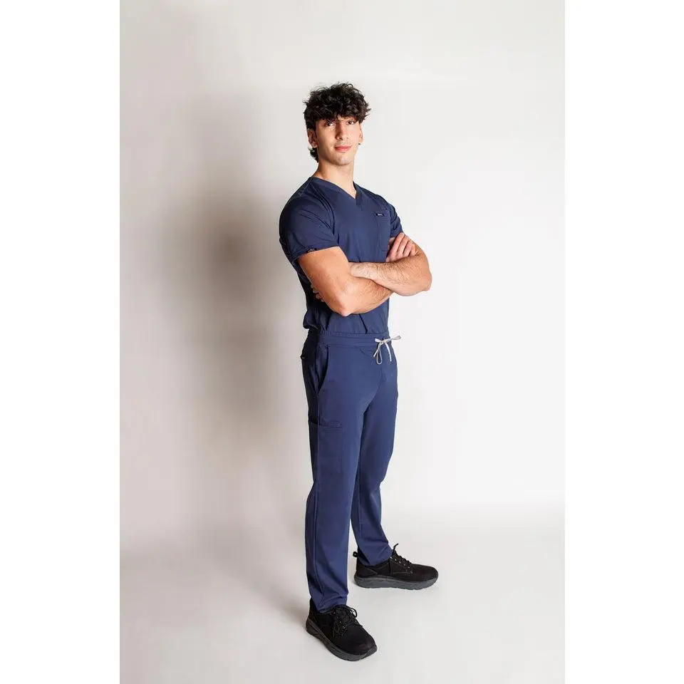 Men's Classic Scrub Set - Navy Blue