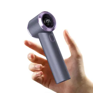 Portable Handheld Fan, Adjustable 199 Speeds, 2000mah Rechargeable LED Display, Mini Pocket Design, Ideal for Travel, Camping, Beach, Outdoor Use