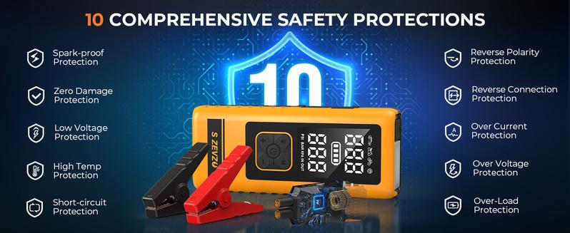 13800hAm the 10 in 1 the 4000A Car Jump Starter with Air Compressor,Battery Jumper Starter Portable with 150PSI Tire Inflator 12V Jump Box with LCD Display,Flashlight,Storage Case.