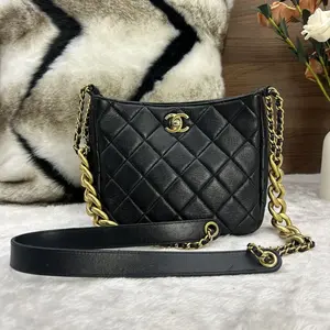 Pre-owned CHANEL Hobo 22P — Bolso de hombro y bandolera con cadena gruesa 866