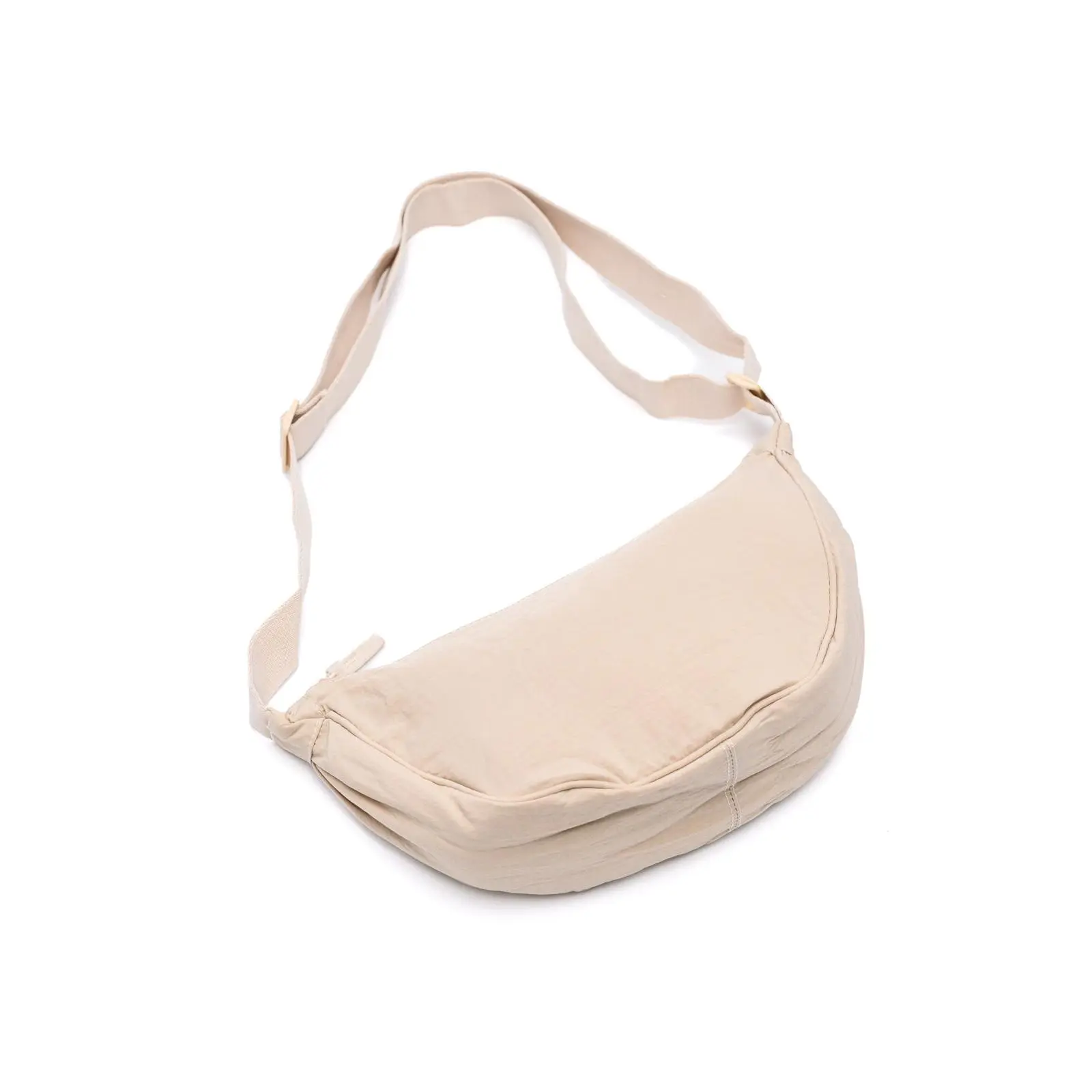 Essentially Everything Round Mini Crossbody Bag in Off White