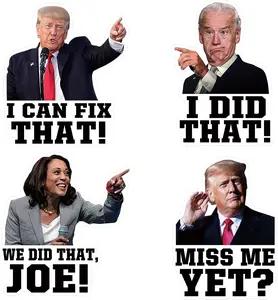 YINENA 100Pcs I Did That Biden Stickers & I Can Fix That Trump Stickers - Political Humor Pack for Cars, Motorcycles, Helmets, Laptops - 2x3 inches