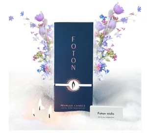 Pearled Candle 18 Oz - Breezy Blanket Fresh Scented Non Toxic Luxury Long Lasting Powder Candles up to 120 Hours - Refillable Candle Sand with 30 Wick