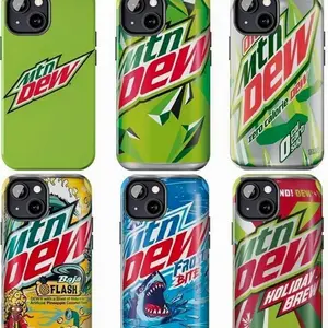 Green Mountain Dew Soda Can Soft Drink Logo Aesthetic Heavy Duty Tough Phone Case Shockproof Drop Protection Durable Hard Cover Trendy for iPhone 11 12 13 14 15 16 17 Pro Max Plus