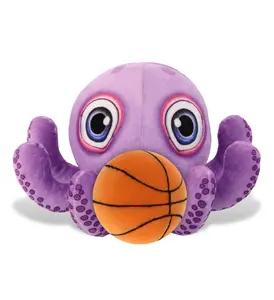 PLUSH BUDDIES - PURPLE OCTOPUS WITH BASKETBALL PLUSH
