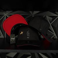 Black/Red Visor Cotton Cap