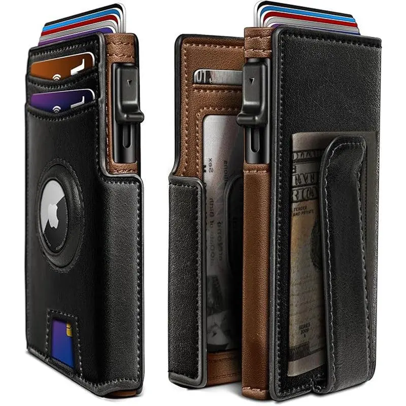 Men's Magnetic Flip Wallet with RFID Protection