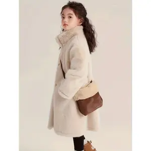 New Winter Coats Girls Aged 4 to 12, Featuring Thick And Stylish Designs Warmth