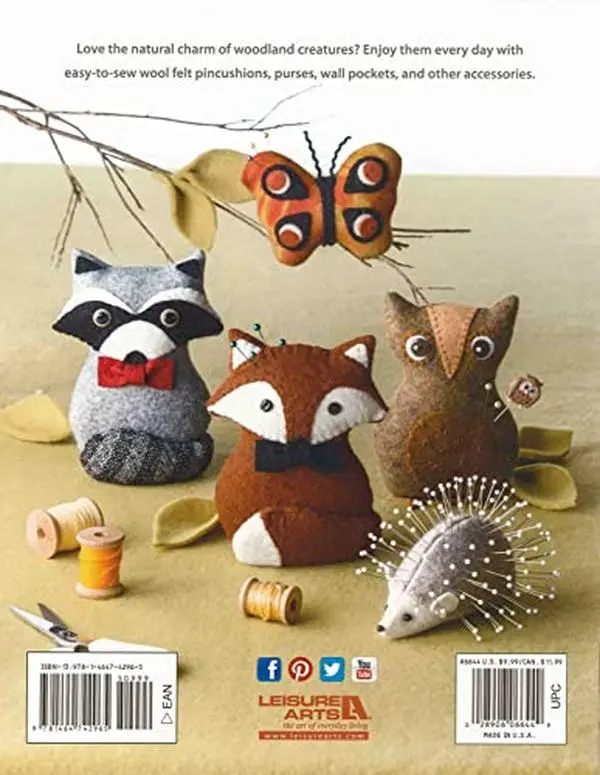 Used Book - Felt Crafty Critters: Simple Sewing for DIY Handmade Craft Handcraft Projects, Easy-to-Sew Felt Pincushions & Fun Accessories for DIY Enthusiasts (Paperback, English) by Vickie Clontz, Includes Instructions and Patterns, Clontz, Vickie