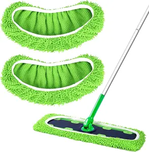 Microfiber Mop Pads for Swiffer - 2 Pack Dry & Wet XL Pads - Heavy Duty Mopping Cloths for Floor Mopping and Sweeping