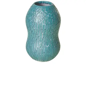 Houseplant Crackle Vase By Seth in Light Blue