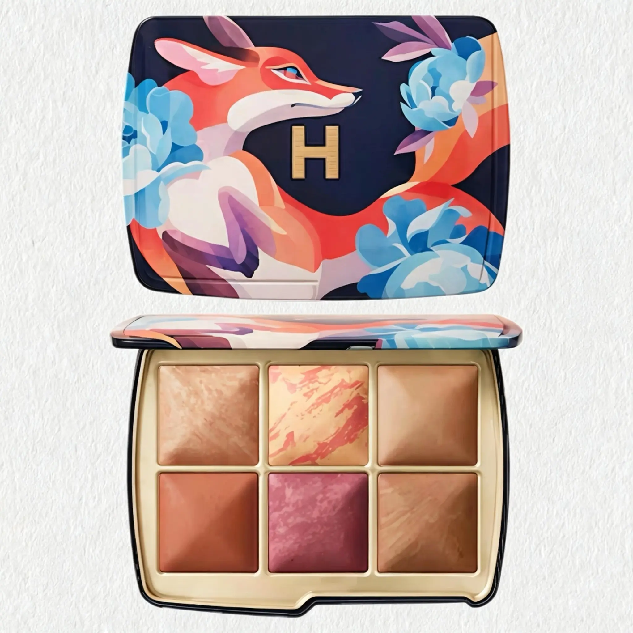 All-in-one 6 Shades Face Palette Shimmery Blush Highlight Bronzer Portable Makeup For Travel & Night Out Eyeshadow Flawless Radiant