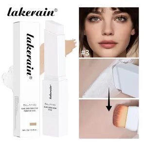 lakerain 2-In-1 Concealer Foundation Stick, White-to-Skin Tone Magic, with Brush for Easy Blending, Multi-Use Cosmetic Long-Lasting Coverage, Flawless Complexion, Infused with Collagen, Makeup Concealer Foundation Hybrid, Ideal for Valentin's Day Gift