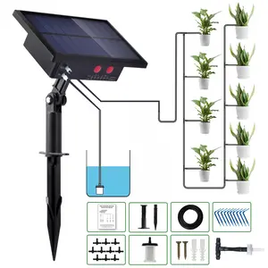 Automatic Garden Drip Irrigation System—an outdoor watering kit featuring DIY installation, solar power, and a water-saving design; suitable for lawns, vegetation, and gardens, it makes an ideal gift for gardening enthusiasts.