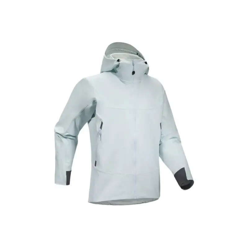Dawn Blue Hooded Waterproof and Windproof Outdoor Mountaineering Jacket for Men and Women
