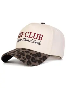 Unisex Rbf Club Happier Baseball Hat, Adjustable Sun Protection Cap, Casual Asymmetrical Design, Ideal for Spring & Fall Travel