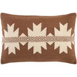 Andrea Lumbar Pillow, Brown, Cream