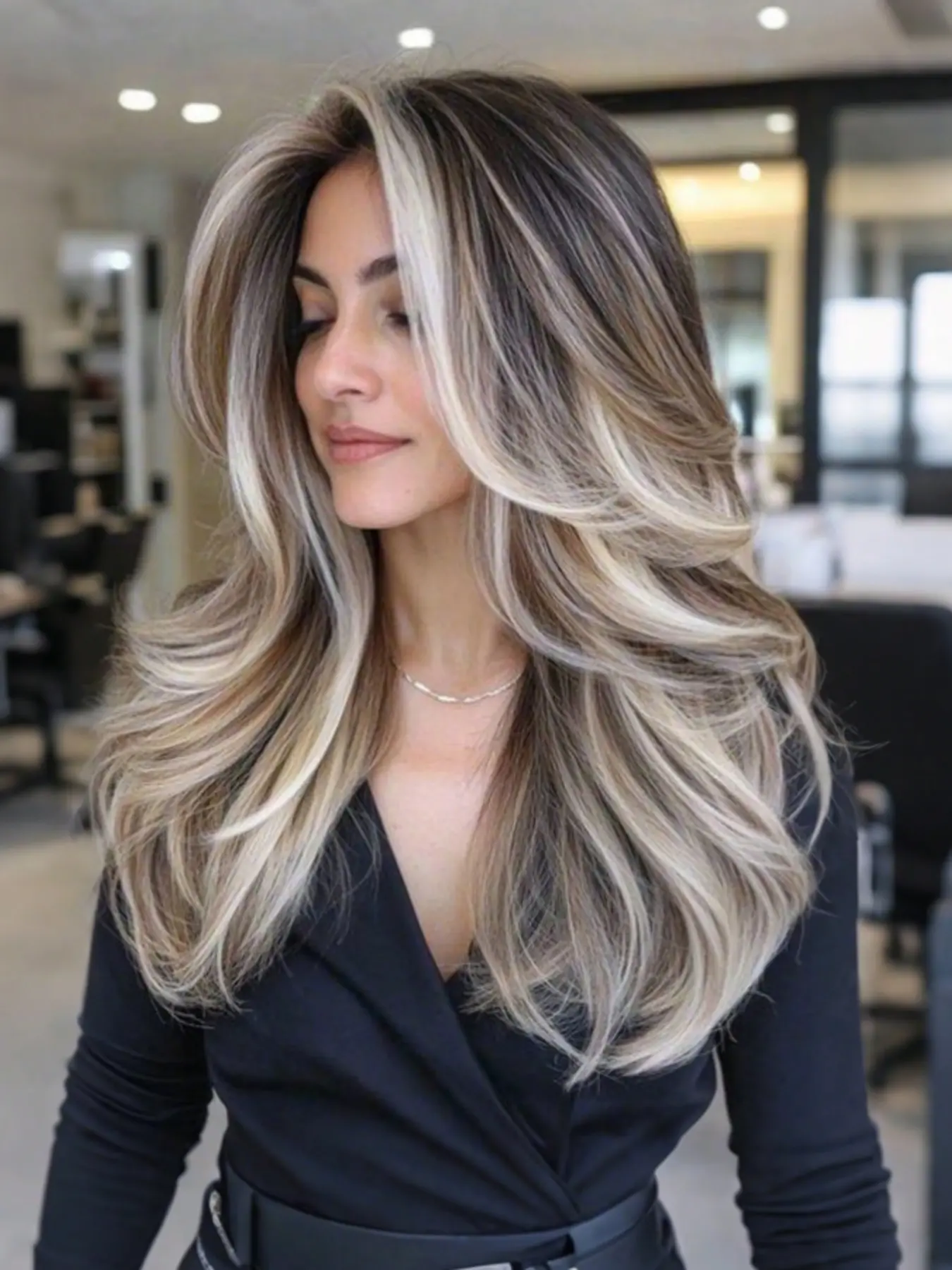 Highlights Natural Looking Wig, Synthetic Material Wigs, Gradient 22 Inch Long Curly Hair, with Bangs, Heat Resistant Rose Net Comfortable for Women Daily Wear Party Use, Ombre Wigs, Synthetic Fiber Wig, Curled Synthetic Wig
