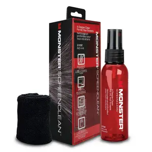 Monster 2 Oz Screen Cleaner Kit for Electronics - Includes Microfiber Cloth
