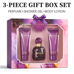 3-Piece Set, Women's Eau De Parfuma Spray&Body Lotion&Shower Gel Gift Box, Long Lasting Fragrance, 4 Different Scents, Perfect For Holiday Gifts, Dating, Daily Life, Parties,1.7 FL OZ Perfume,2.8 FL OZ Body Lotion,2.8 FL OZ Shower Gel