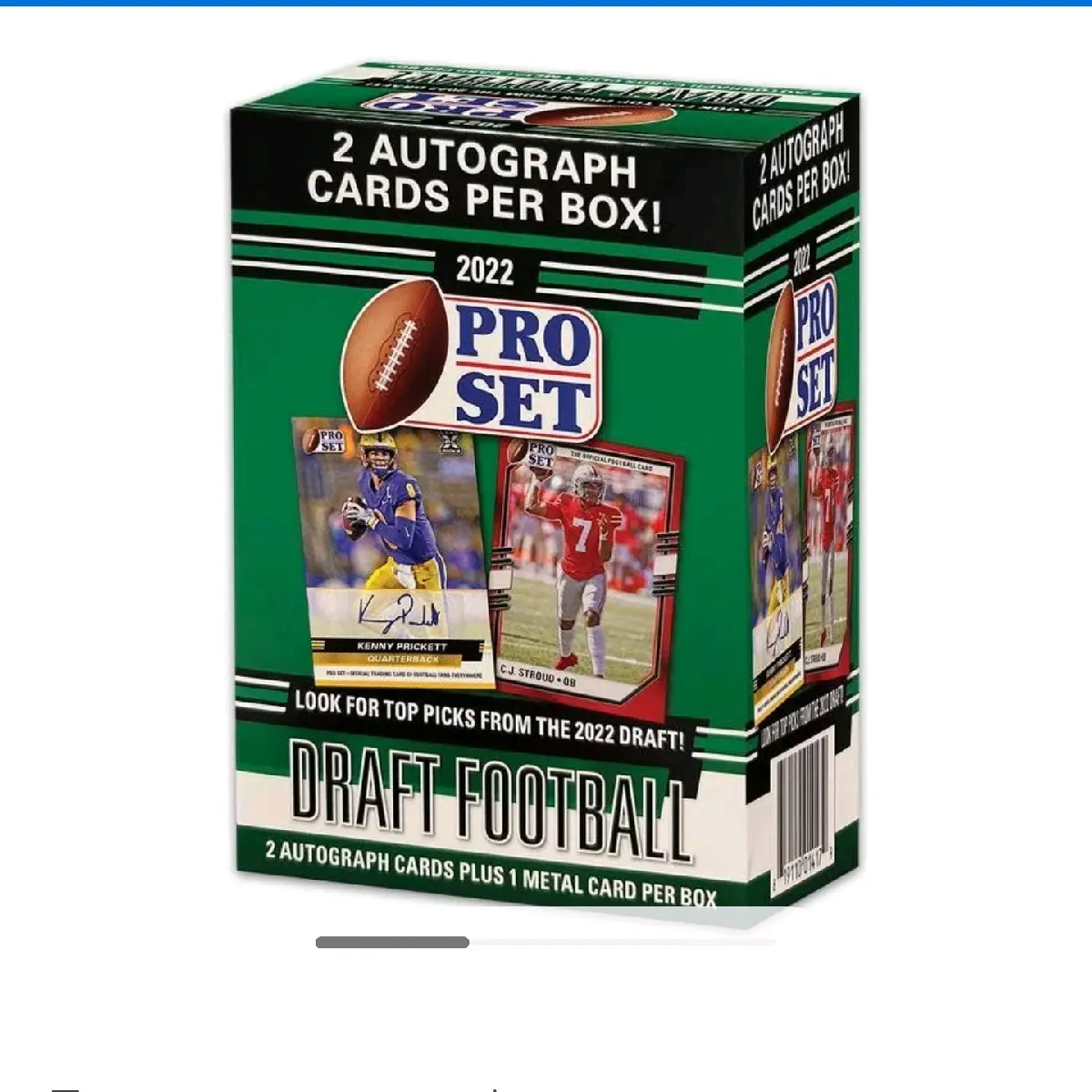 proset football autograph box
