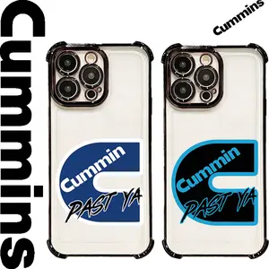 Cummins Stylish Logo Aesthetic Design Pattern Casing For iphone 16 15 14 13 12 Plus Pro Max Flaunt Mobile Phone Case Soft Silicon TPU anti-drop Drop Protection Shockproof Protector Vintage unique Fashion Trend Anti-scratch Stylish Smartphone Cove