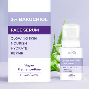 CARESILK Bakuchiol Glow Serum – Natural Retinol Alternative | Vegan Anti-Age + Vitamin C Boost | Wrinkle Repair
