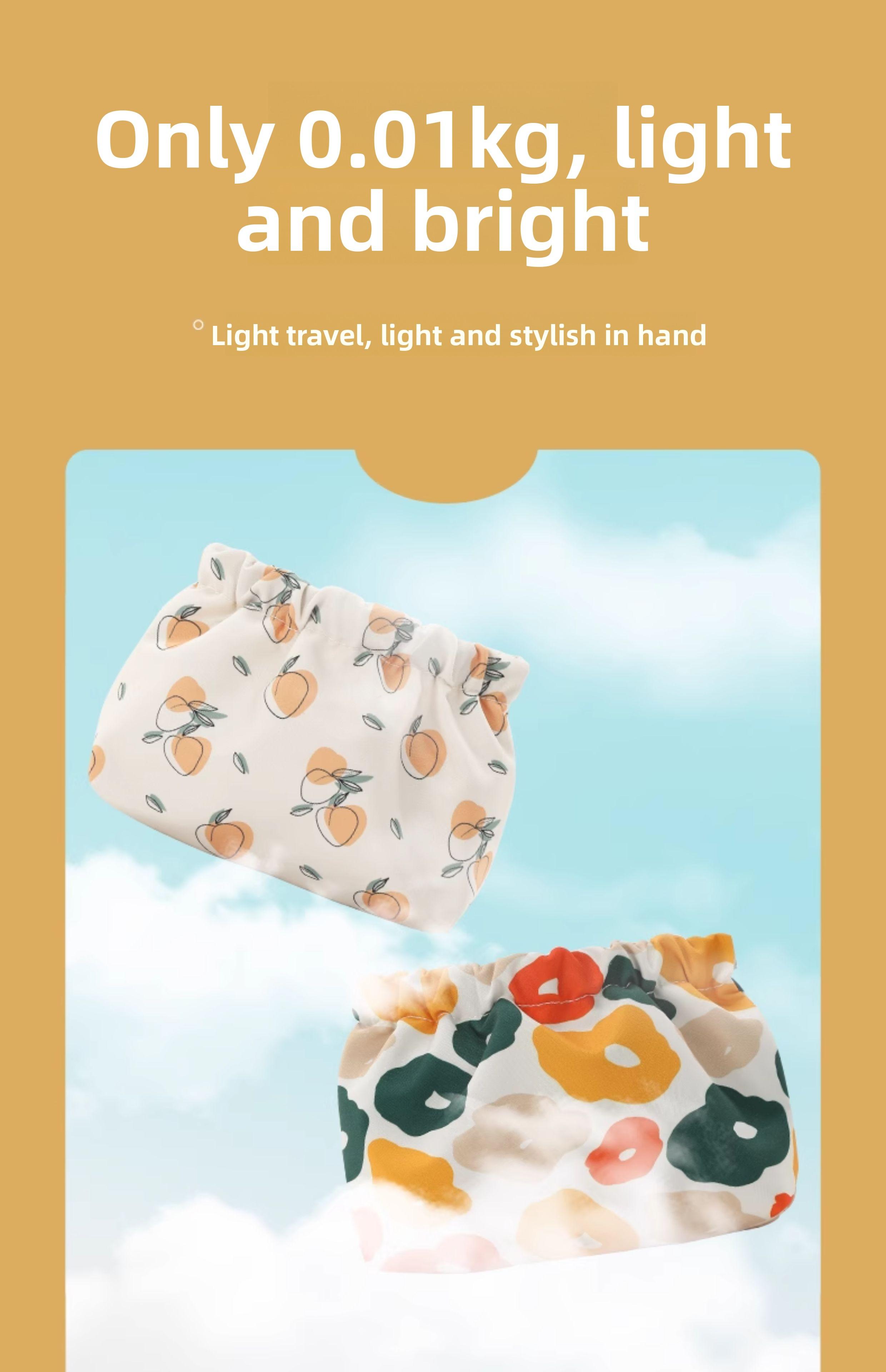 Self-Closing Waterproof Makeup Bag - Shrapnel Storage Bag for Girls with VITALITY Design