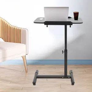 Adjustable Hospital & Home Use Bed Table & Rolling Laptop Table - Versatile Bedside Table
