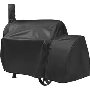 Offset  Cover, Outdoor Heavy Duty  Grill Cover Compatible for CharBroil Oklahma Joe's Highland and Horizon Grills, Charcoal BBQ  Protector,  Weather Protection