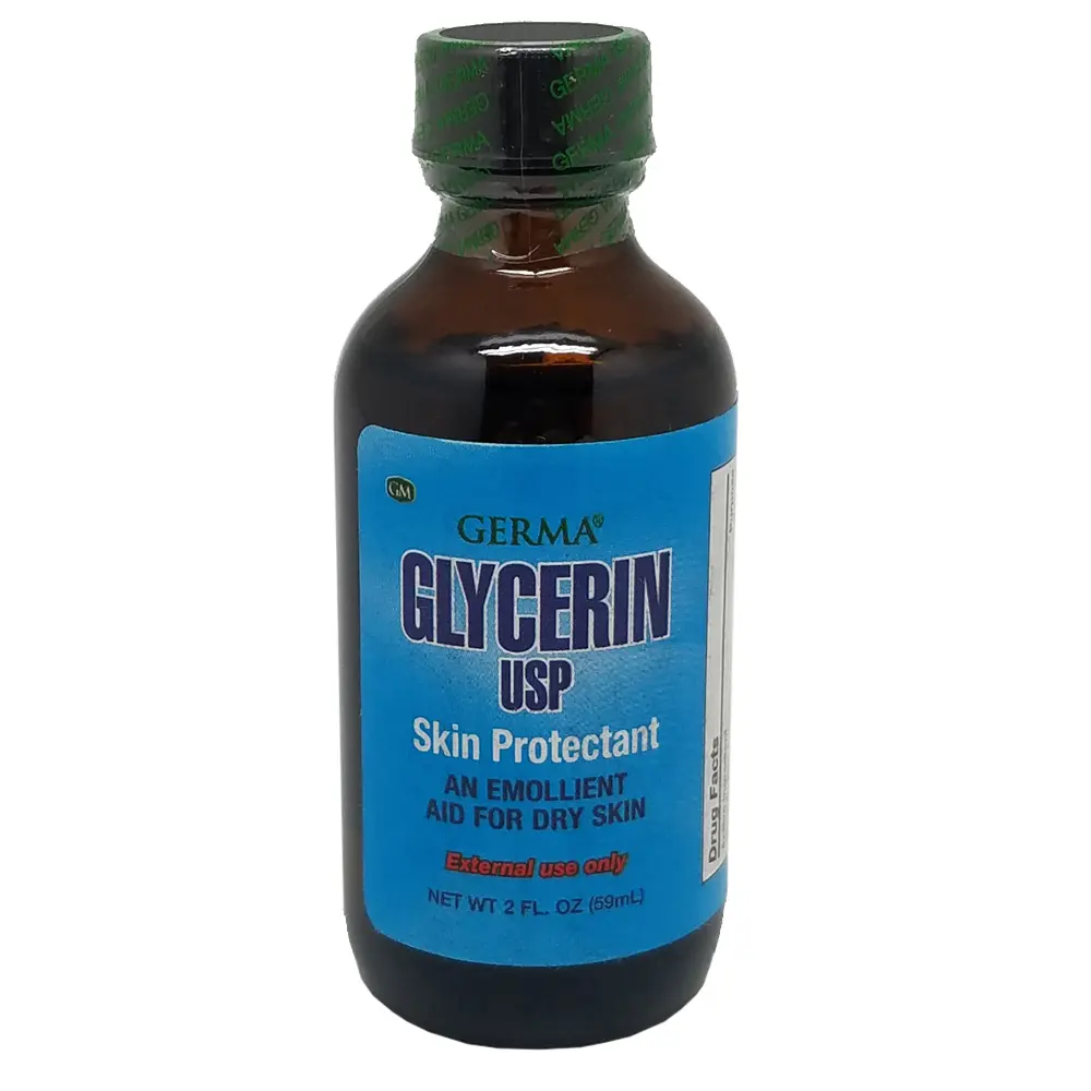 Germa Vegetable Glycerin 2oz – Natural Emollient for Skin, Moisturizer, Hydrating & Soothing, Pure Plant-Based Glycerin for DIY Skincare & Cosmetics