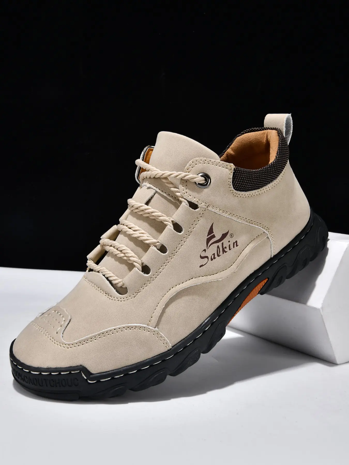 Men's Handmade Casual Shoes, Fashion Low-Top Athletic Sneaker Trainer Sneakers, Large Size Vintage Laced-Up Men's Shoes, Comfortable Wear-Resistant Anti-Slip Rubber Walking Shoes, Sports Shoes