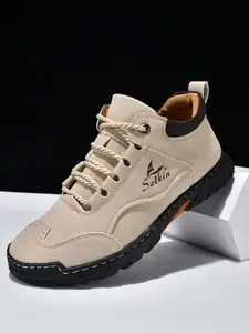 Men's Handmade Casual Shoes, Fashion Low-Top Sneakers, Large Size Vintage Laced-Up Men's Shoes, Comfortable Wear-Resistant Anti-Slip Walking Shoes, Sports Shoes