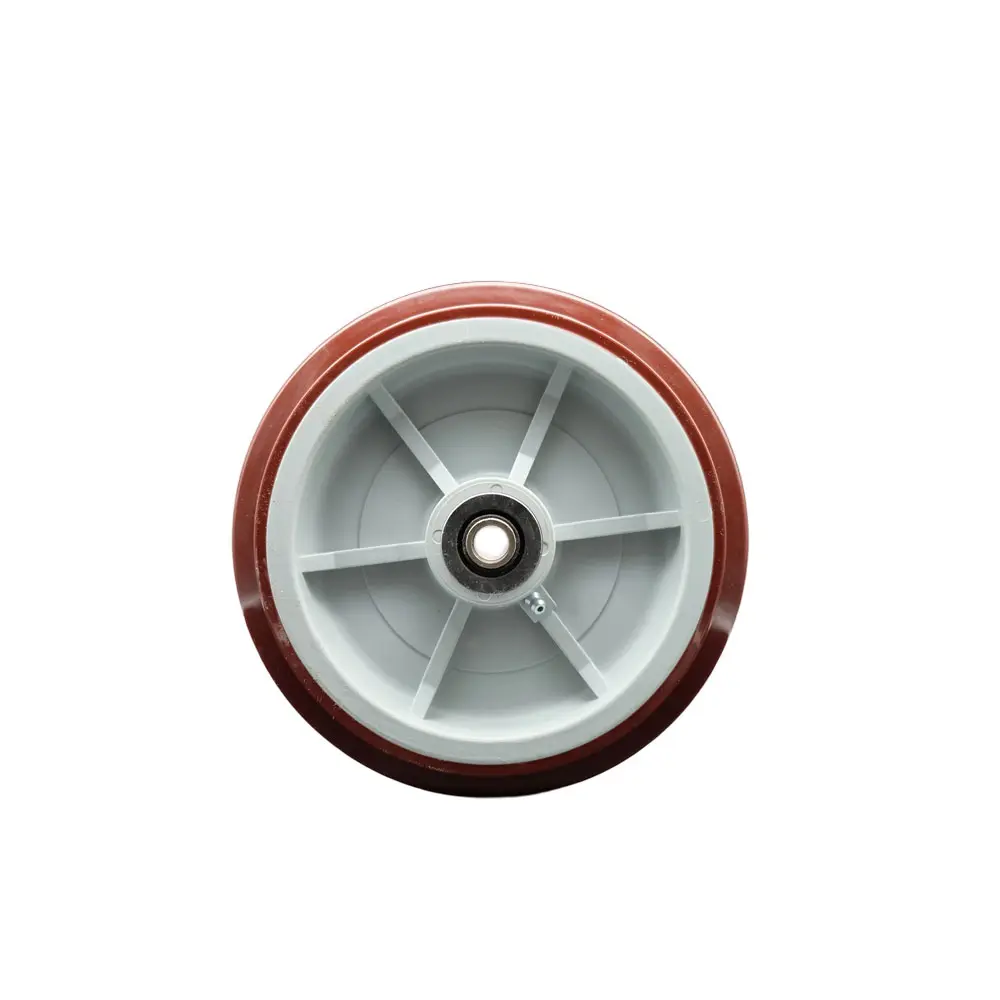 212 MAIN SCC-PPUR820 Service Caster Wheel, 8" dia. x 2" Polyurethane-on-Polyolefin Wheel Only, Roller Bearing, 0.5" Bore, Oil Resistant, 800 lbs Capacity, Ideal for Clean Environments, Heavy-Duty Casters, Quiet