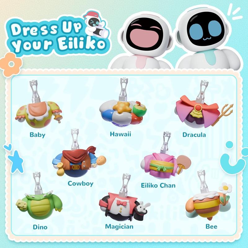 Energize Lab, Eiliko Aquamarine - Your Tiny AI Charm Robot That Matches Every Daily Outfit, Fun Electronic Pendant Toys, for Couples and Best Friends.