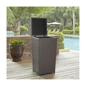Crosley Palm Harbor Wicker Outdoor Trash Can