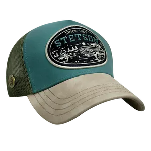 Original Stetson Authentic Trucker Hat Teal and Grey
