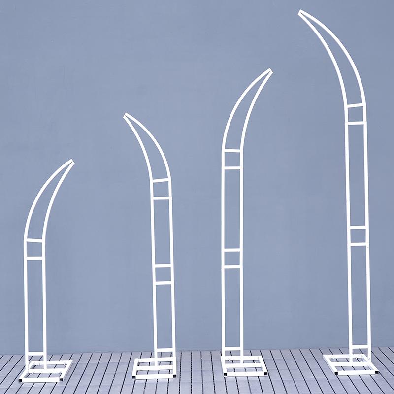 S-A7152 Wrought Iron Arch Flower Door Shelf Outdoor Wedding Backdrop Decor Floral Frame