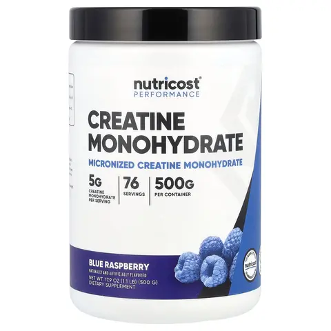 Nutricost ​Performance, Creatine Monohydrate, Blue Raspberry, 17.9 oz (500 g)