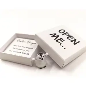 Cute Penguin Hug Pocket Gift for Girlfriend Boyfriend, Christmas New Year Valentine's Day Anniversary Birthday Present, Romantic Included, Funny Birthday Gifts