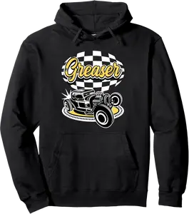 Rockabilly 1950s Clothes Rock and Roll 50s Greaser Sock Hop Pullover Hoodie - Rivkafia Shop 56B0DK5RDJBQ