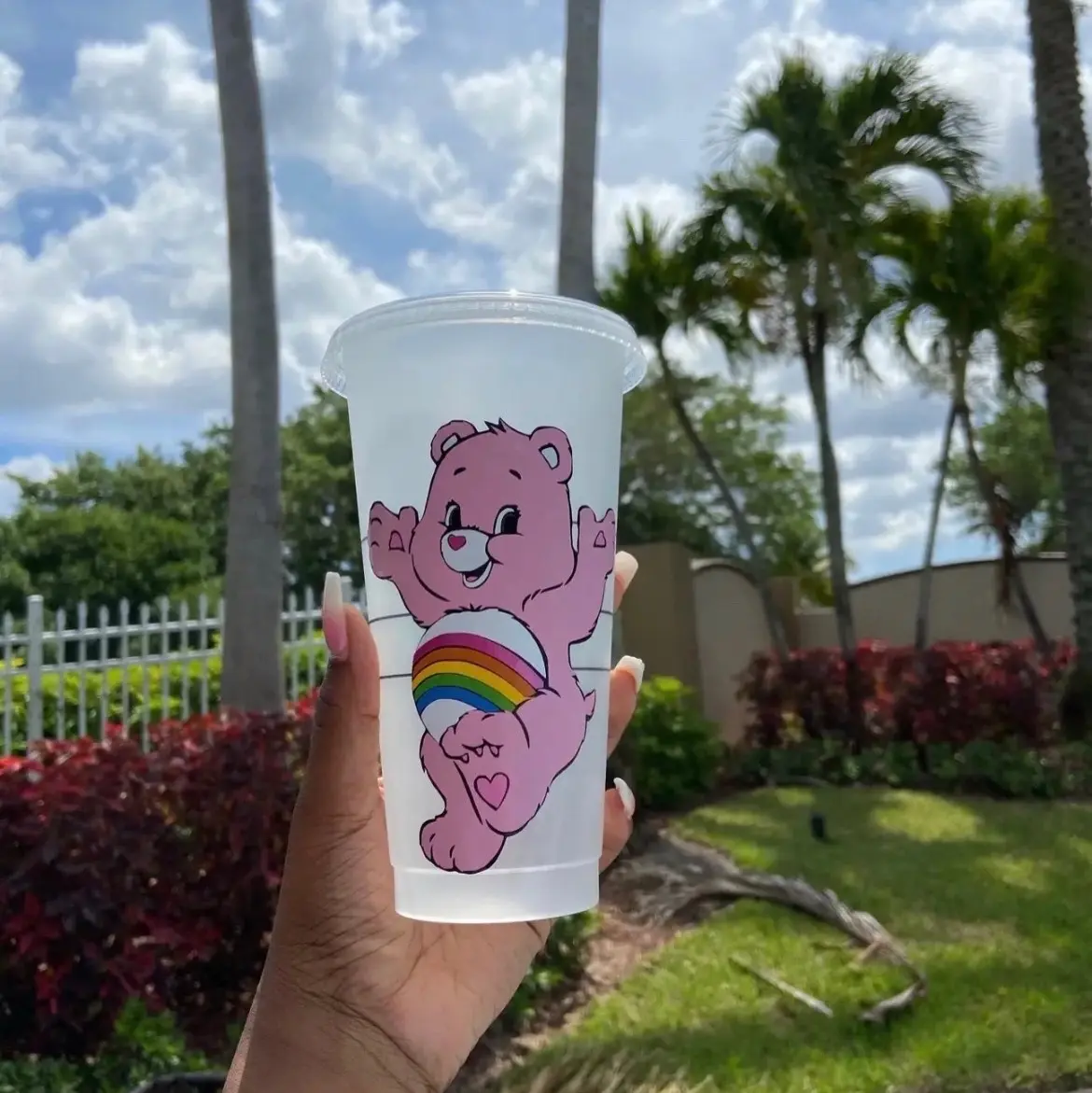 Cheer Bear Care Bear Inspired Starbucks Cup