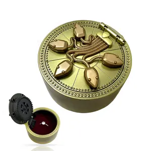 Cinematic Prop Replica Gear-Driven Kinetic Storage Box, Snake Door Plastic Organiser with Compartment, Home Decor Collector Gift Jewelry Secret Vault