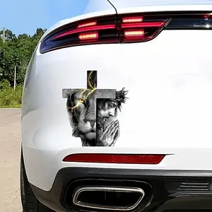 crucifix, lion car stickers, exquisite stickers suitable for laptops, computers, water bottles, windows and walls. Unique design, durable material，Caraccessory, Car Decal, Sticker For Cars, Car Truck Decal