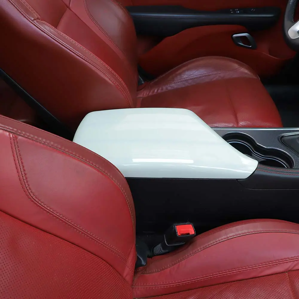 For 2015+ Dodge Challenger Interior Armrest Box Panel Storage Trim Cover, Auto Accessories Interior, Automotive, Car Interior Covers, Cars Accessories