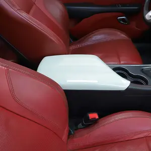 For 2015+ Dodge Challenger Interior Armrest Box Panel Storage Trim Cover, Auto Accessories Interior, Automotive